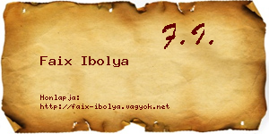 Faix Ibolya névjegykártya